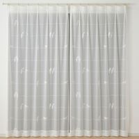 スミノエ デザインライフ セミオーダー レースカーテン シングバードボイル 1500×1890mm ホワイト 1セット(2枚入)（直送品）