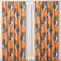 スミノエ デザインライフ セミオーダー カーテン ハンキング 2400×1650mm オレンジ 1セット(2枚入)（直送品）