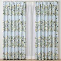 スミノエ デザインライフ セミオーダー カーテン ミチクサ 1400×2350mm ブルー 1セット(2枚入)（直送品）