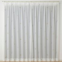 スミノエ デザインライフ セミオーダー レースカーテン ミチクサボイル 1600×1540mm イエロー 1セット(2枚入)（直送品）