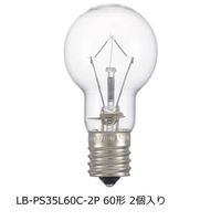 オーム電機（OHM） 長寿命ミニクリプトン電球　60W　クリア LB-PS35L54C-2P 1パック（2個入）（わけあり品）