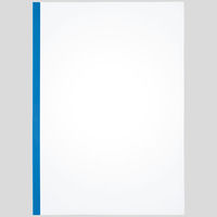 アスクル レール式クリアーホルダースリム ファイル A4タテ 約10枚とじ 青（ブルー） PP製 1袋（10冊）  オリジナル（わけあり品）