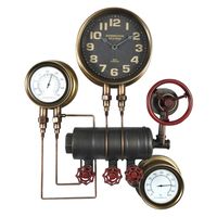 アントレックス Steampunk ウォールクロック ブラック 4992831250678 1個（直送品）