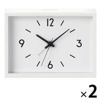 無印良品 駅の時計 アラームクロック アイボリー 型番：MJ‐ACJS1　1セット（2個） 良品計画