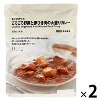 無印良品 素材を生かした ごろごろ野菜と豚ひき肉の大盛りカレー 300g（1人前） 1セット（2袋） 良品計画