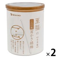 至福の360°　耳かき綿棒　100本（丸筒）　2個