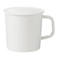 無印良品 ポリプロピレンふた付きマグカップ 白 約270ml 約直径8×高さ8cm 良品計画