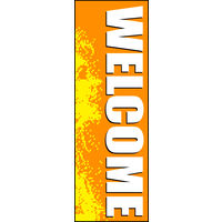 防炎のぼり旗 WELCOME03 W600×H1800mm 1枚 田原屋（直送品）