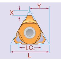 Carmex内外径ねじ切チップRD、DIN20400 P8.0 27U-8