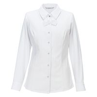 カーシーカシマ TRICOT CORD KNIT 長袖リボンブラウス ホワイト 15号 EWB872 1着