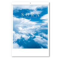 【2023年版】壁掛カレンダー SORA 空 A/2切 NK8134 1冊 新日本カレンダー（直送品）