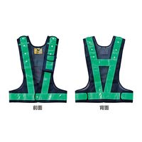 日本緑十字社 多機能セーフティベスト 紺/緑反射 多機能ベスト（紺/緑） フリーサイズ ポケット4箇所付 238079 1着（直送品）