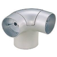 シロクマ BRー178 ユニバーサルブラケットコーナー35径シルバー 1セット(2パック)（直送品）