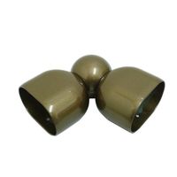 シロクマ BRー211 小判形自在ブラケット32ミリ ×50ミリ アンバー 1セット(2パック)（直送品）