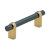 シロクマ HBー77 キャビネハンドル80ミリ 黒ニッケル 1セット(2パック)（直送品）