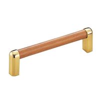 シロクマ HCー32 木目リバティーハンドル120ミリ Mオーク/純金 1セット(2パック)（直送品）