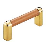 シロクマ HCー32 木目リバティーハンドル90ミリ Mオーク/純金 1セット(2パック)（直送品）