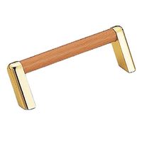 シロクマ HCー34 木目ニュートンハンドル120ミリ Mオーク/純金 1セット(2パック)（直送品）