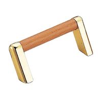 シロクマ HCー34 木目ニュートンハンドル90ミリ Mオーク/純金 1セット(2パック)（直送品）