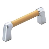 シロクマ HCー43 ウッドグラミーハンドル96ミリ Lオーク/シルバー塗装 1セット(4パック)（直送品）