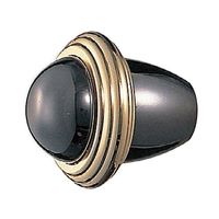 シロクマ KBー63 クロノスツマミブラック/純金 1セット(2パック)（直送品）