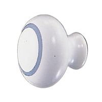 シロクマ KTー4 リングツマミ白/ブルーリング 1セット(4パック)（直送品）