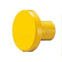 シロクマ KZー6 カラーニューラウンドツマミ小黄 1セット(4パック)（直送品）