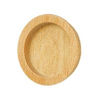 シロクマ MWー8 平面丸戸引手45径白木ウッド 1セット(2パック)（直送品）