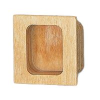 シロクマ MWー16 角両手掛50ミリ 白木ウッド 1セット(4パック)（直送品）