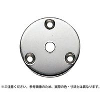 シロクマ PSー3 ドアー取手用丸座50径鏡面 1セット(2パック)（直送品）