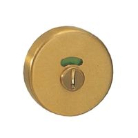 シロクマ 372ー68 チューブラ鎌錠(表示)サテンゴールド 1パック（直送品）