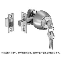 シロクマ 392ー05 チューブラ本締錠(玄関)アンバー 1パック（直送品）