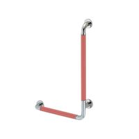 シロクマ 革巻キ手摺 L形（右）コーラルピンク鏡面磨 BR-871R 1パック（直送品）