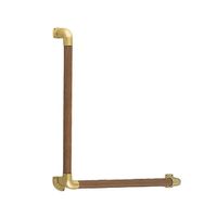 シロクマ BRー511N L形丸棒手摺 600×600AG/Mオーク BR-511N 1パック（直送品）