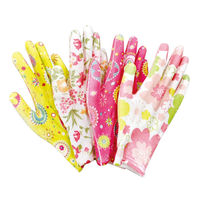 コモライフ 華やか花柄ガーデン手袋(4柄組) 390063 4柄4双セット（直送品）