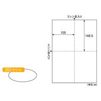 ヒサゴ 目隠しラベル地紋印刷入りGB2403A4 1袋（直送品） - アスクル