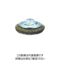 西丘ブラシ製作所 西丘 ベベルブラシ φ85x10ネジ カール付 真鍮メッキ鋼線 6111 1個 852-9727（直送品）