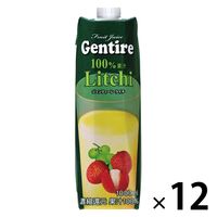 Gentire 100％果汁 ライチ 1000ml 1箱（12本入）