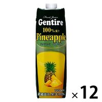 Gentire 100％果汁 パイナップル 1000ml 1箱（12本入）