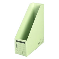 プラス　ボックスファイル　タテ　ＧＲ　A4タテ 背幅100＜mm＞グリーン　FL-052BFGR　5冊　　（直送品）