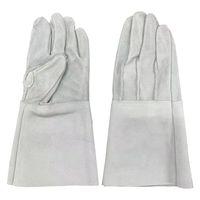 ヤマショウ 牛床革背縫い手袋ロング 当て付き フリーサイズ YKG-003