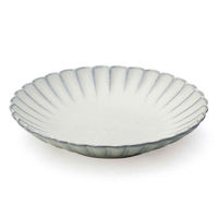 アイトー プレート 16cm 輪花皿 花皿 花シリーズ 洋食器 陶器 日本製 ぎんはく 280709 1個（直送品）