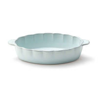アイトー グラタン皿 20cm 輪花皿 花皿 花シリーズ 洋食器 陶器 日本製 みずはだ 280725 1個（取寄品）