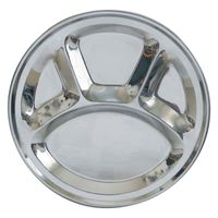 グローバルアロー ランチプレート 27cm 丸型 ROCCO ロッコ ステンレス 317622 1個（直送品）