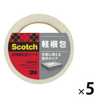 【OPPテープ】 スコッチ（R） 透明梱包用テープ 309SN 0.05mm厚 幅48mm×長さ50m 3M 1セット（5巻入）