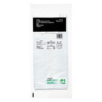 アスクル レジ袋エコノミータイプ バイオマスポリエチレン25％入 乳白 20号 1袋（100枚入）  オリジナル