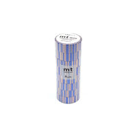 カモ井加工紙 mt マスキングテープ 8P（8巻セット） 高輝度 重なるストライプ 幅15mm×7m巻 MT08D543 1個