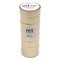 カモ井加工紙 mt マスキングテープ 8P（8巻セット） 高輝度 シャンパンゴールド 幅15mm×7m巻 MT08P532 1個