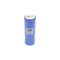 カモ井加工紙 mt マスキングテープ 8P(8巻セット) 高輝度 ブルー 幅15mm×7m巻 MT08P539 1個