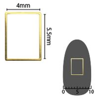 SHAREYDVA ソフト 長方形 ４．５ｍｍ×６ｍｍ ゴールド 細 1個（直送品）